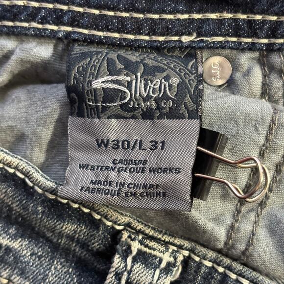 Silver Jeans Suki Bootcut Bling Flap Pockets Y2K Rhinestone Embellished 30/31 - Picture 14 of 16